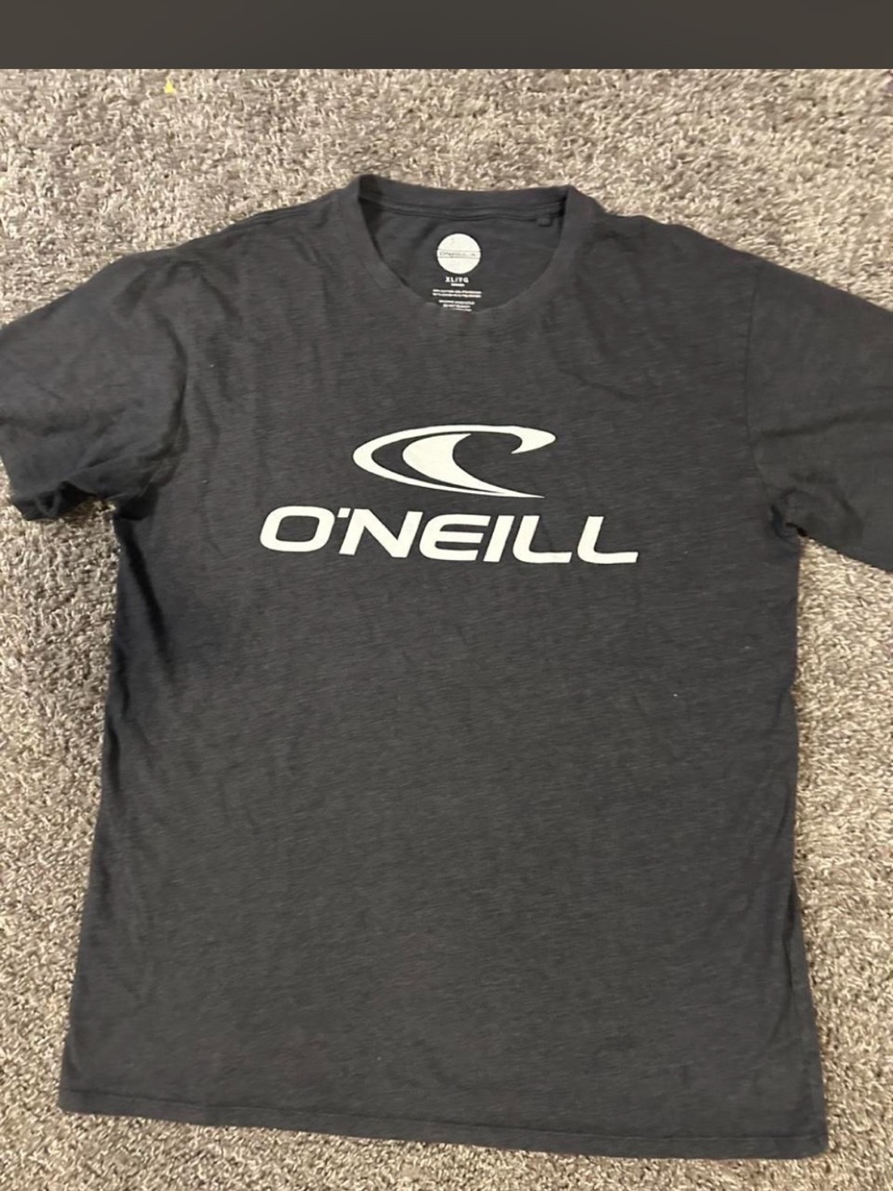O'Neill Charcoal Crew Neck Tee with White Logo